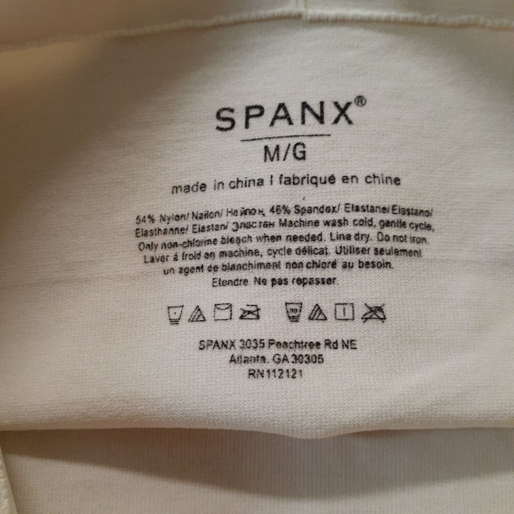 Spanx Shapewear Womens Size Medium Beige Mid Thigh High Waisted Firm Control - Picture 4 of 4